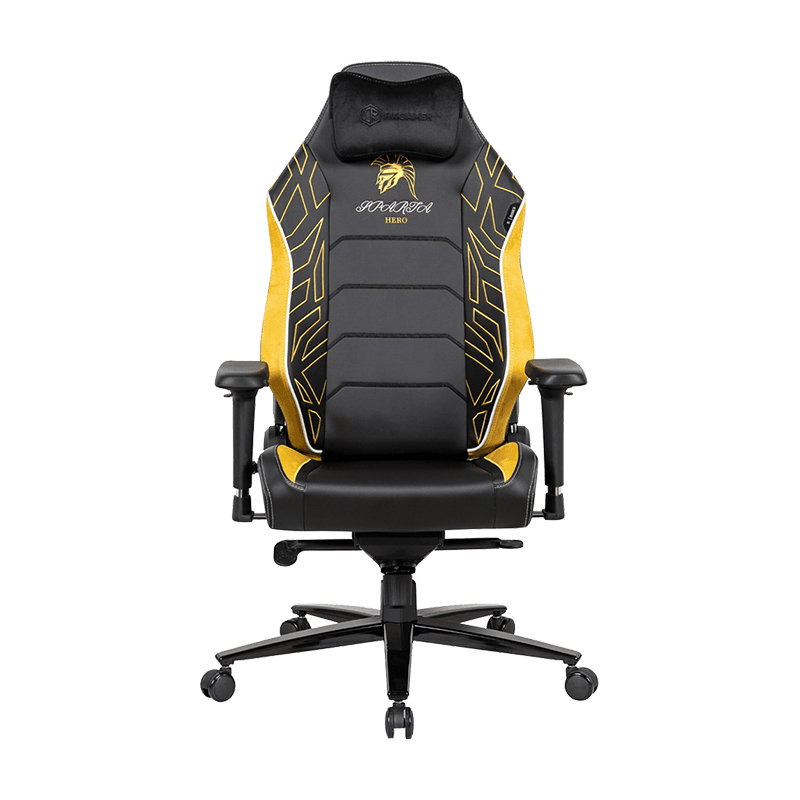 RXGAMER RX-2105R-B 高さ調節可能な回転ゲーミングチェア、取り外し可能な磁気ヘッドレスト付き